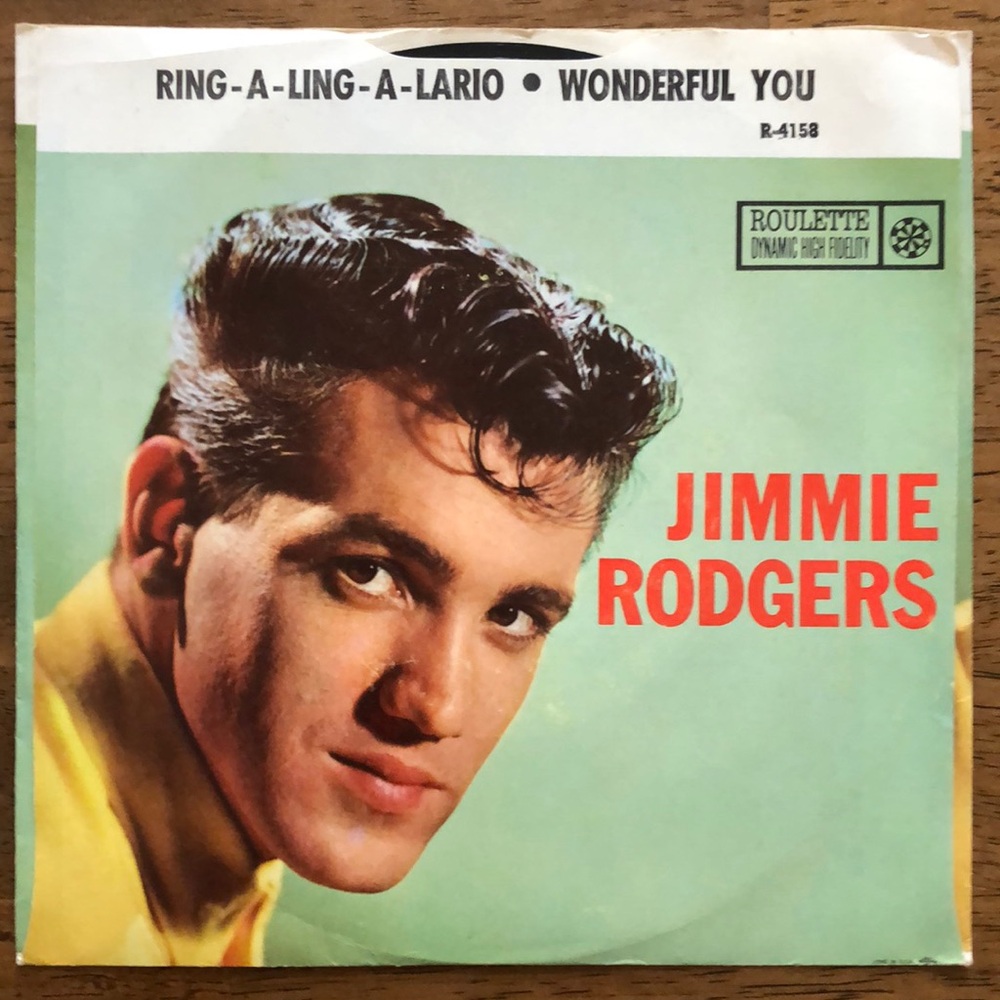 Jimmie Rodgers Vinyl 45 Record 1959